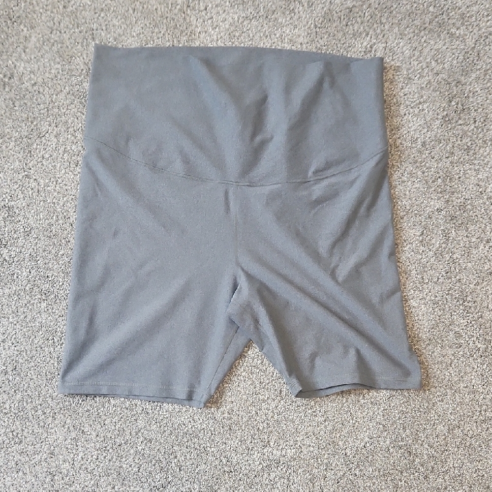 Gray Women's Maternity Biker Shorts